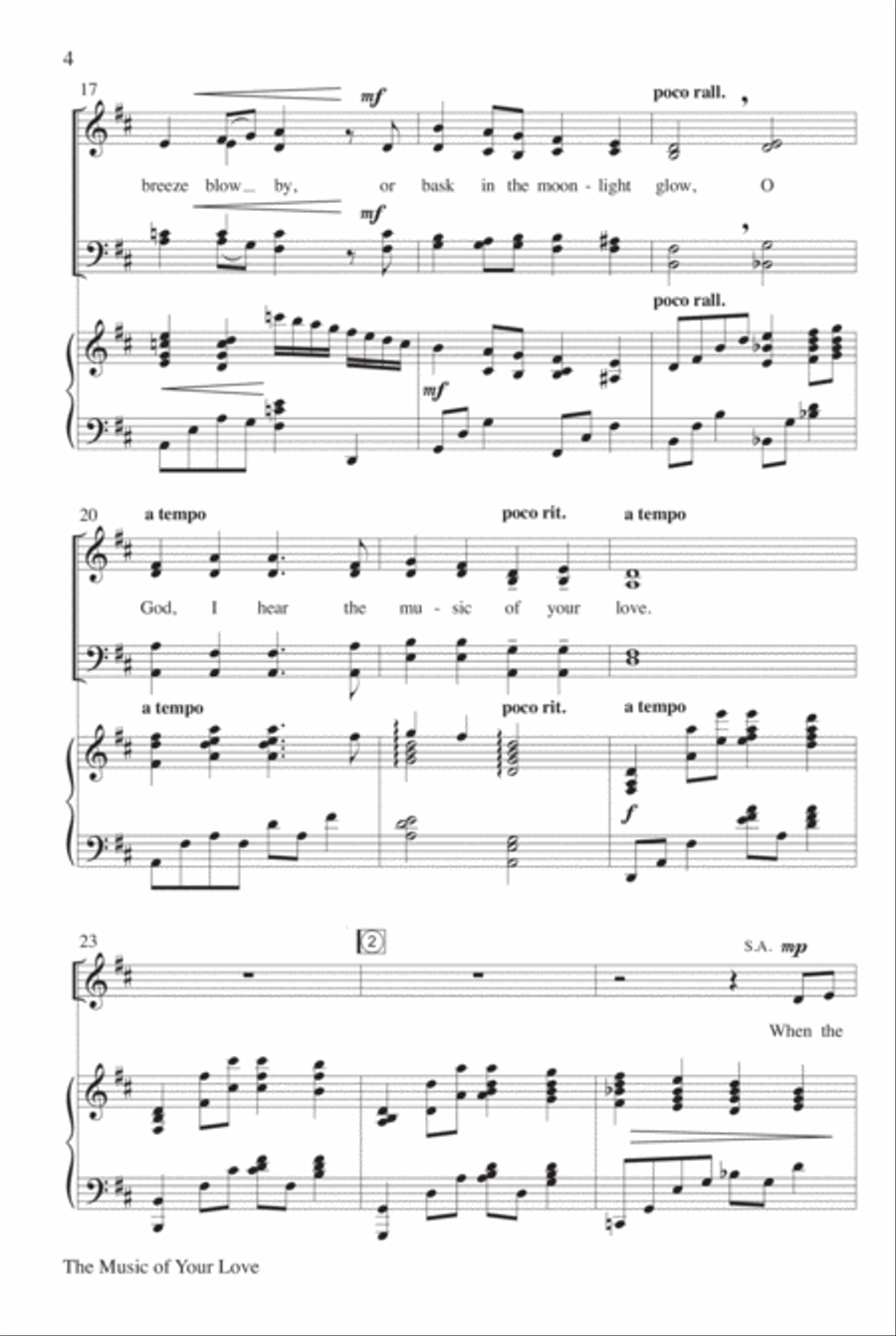 The Music of Your Love 4-Part scores gallery preview page 5