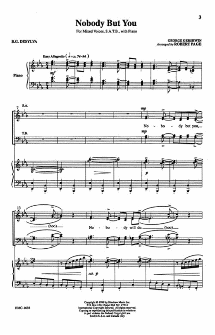 Nobody But You Nobody But You 4-Part scores gallery preview page 2