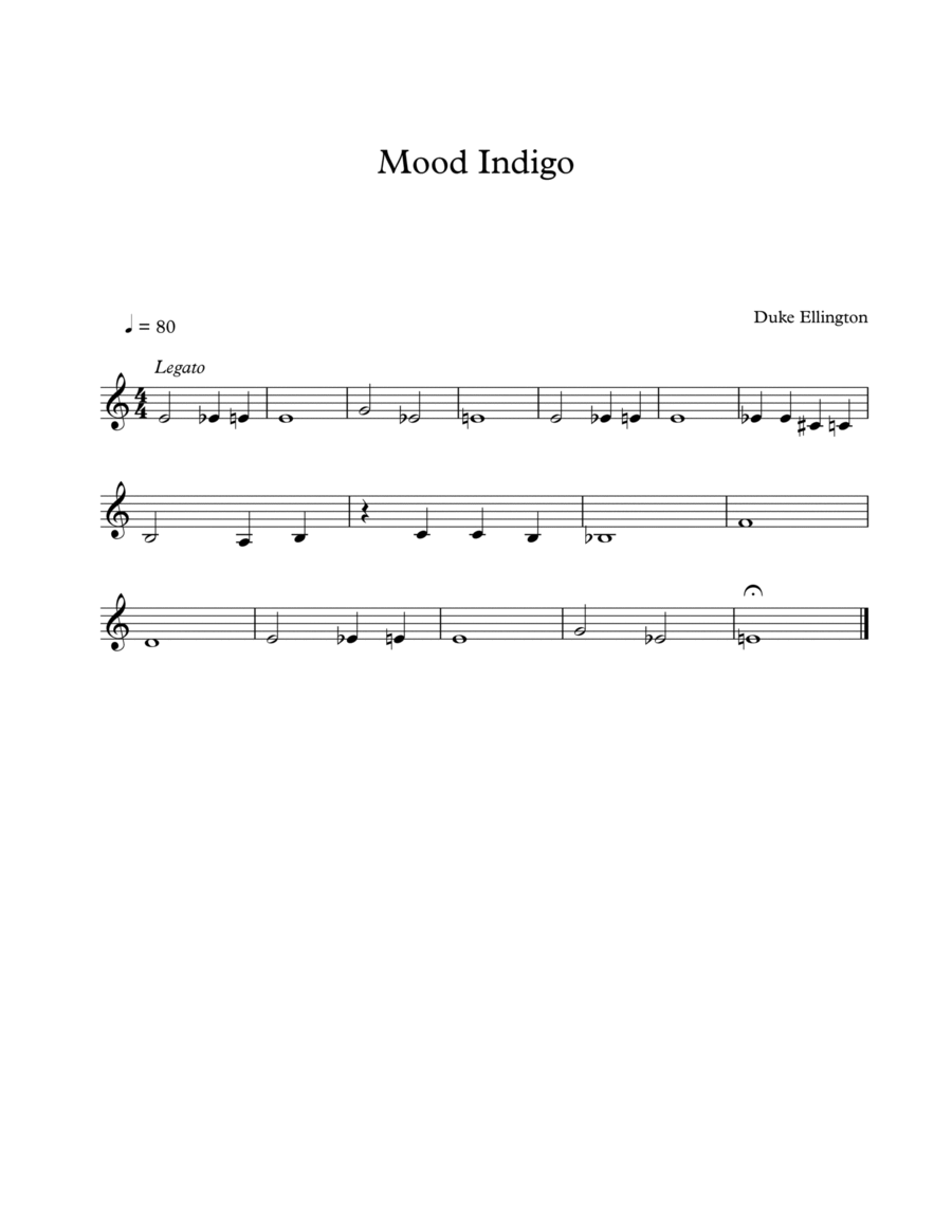 Mood Indigo Small Ensemble scores gallery preview page 1