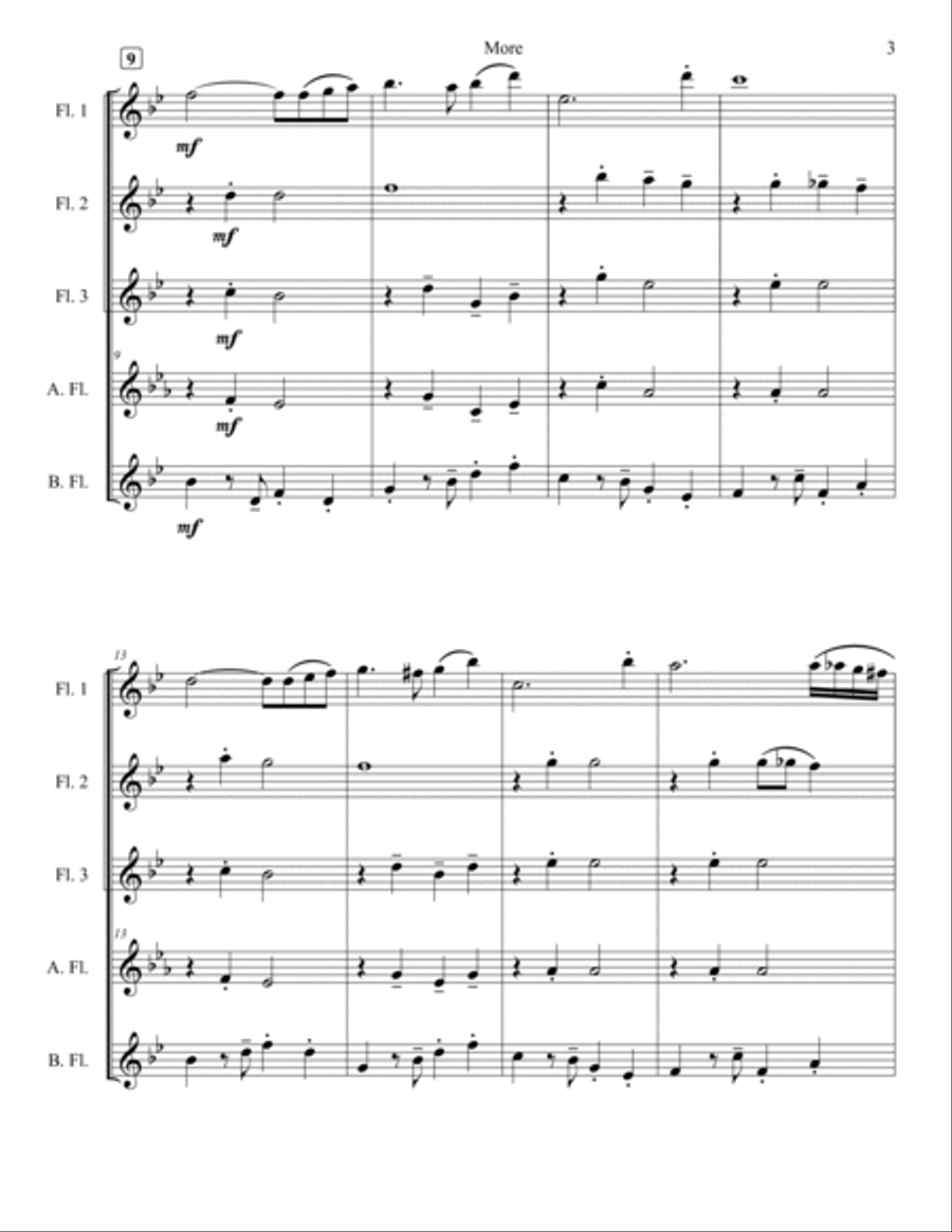 More (ti Guarderò Nel Cuore) Woodwind Ensemble scores gallery preview page 3
