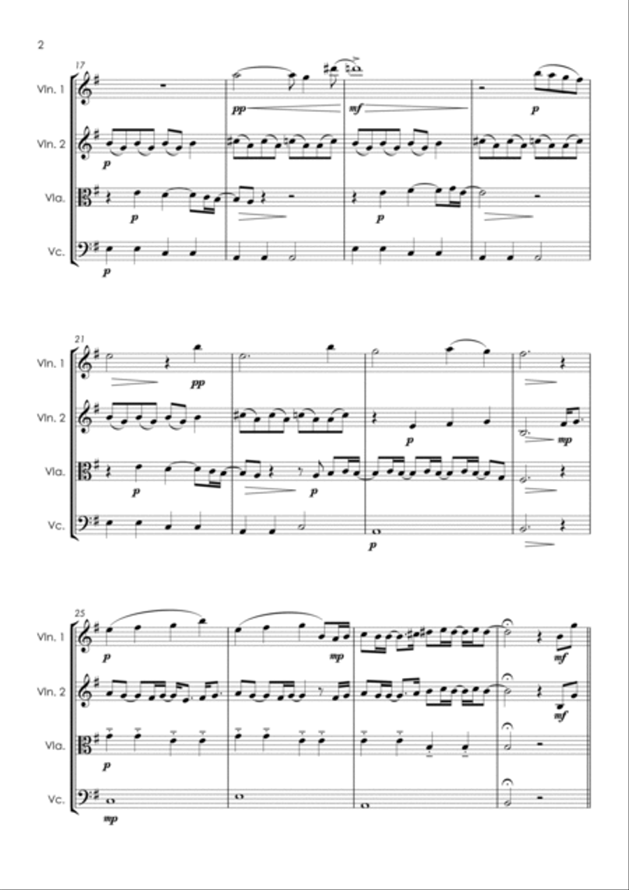 No Time To Die No Time To Die String Quartet scores gallery preview page 6