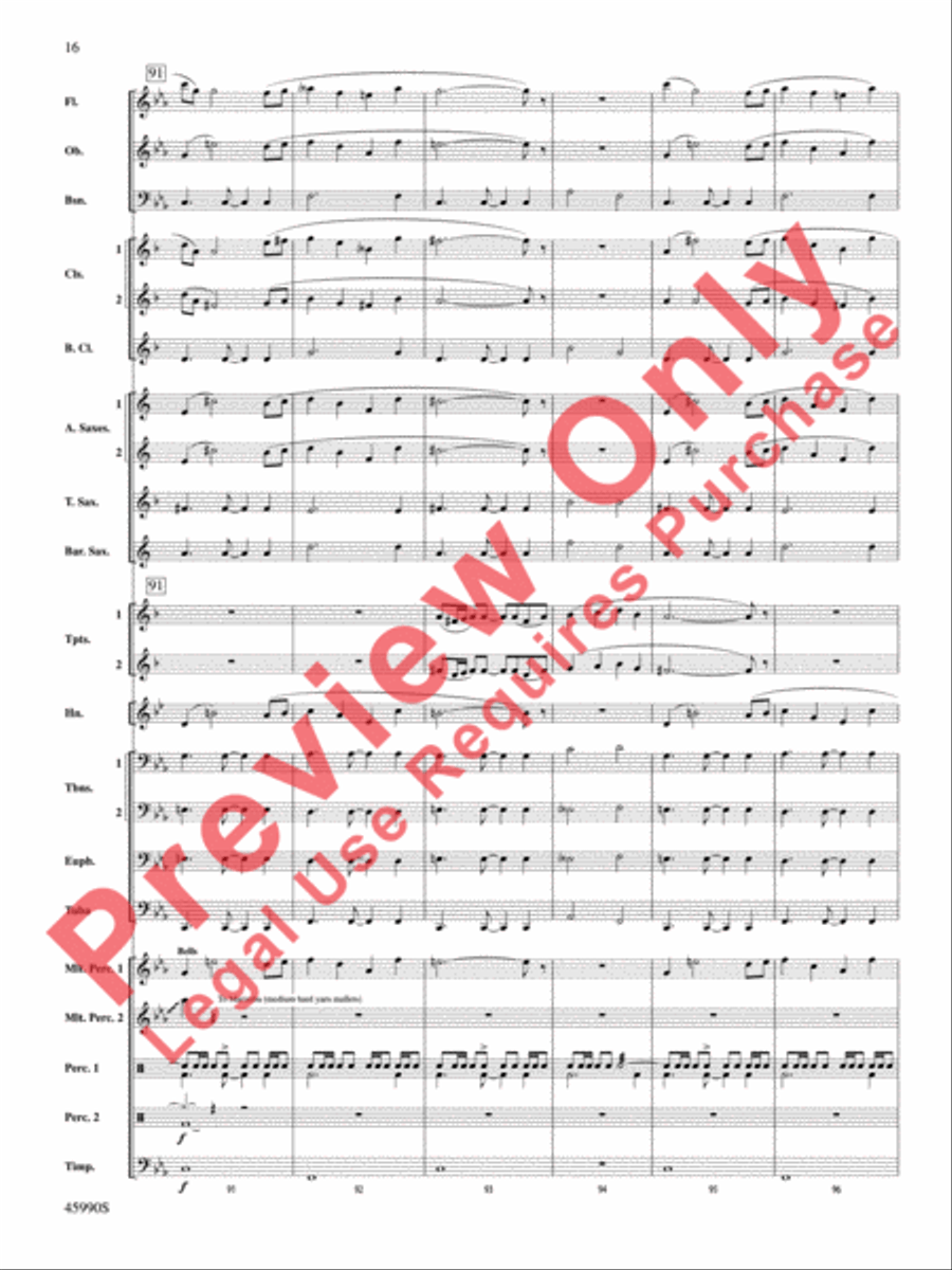 The Lost Temple Concert Band scores gallery preview page 17