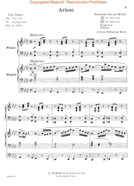 Schirmer's Organ and Piano Duets