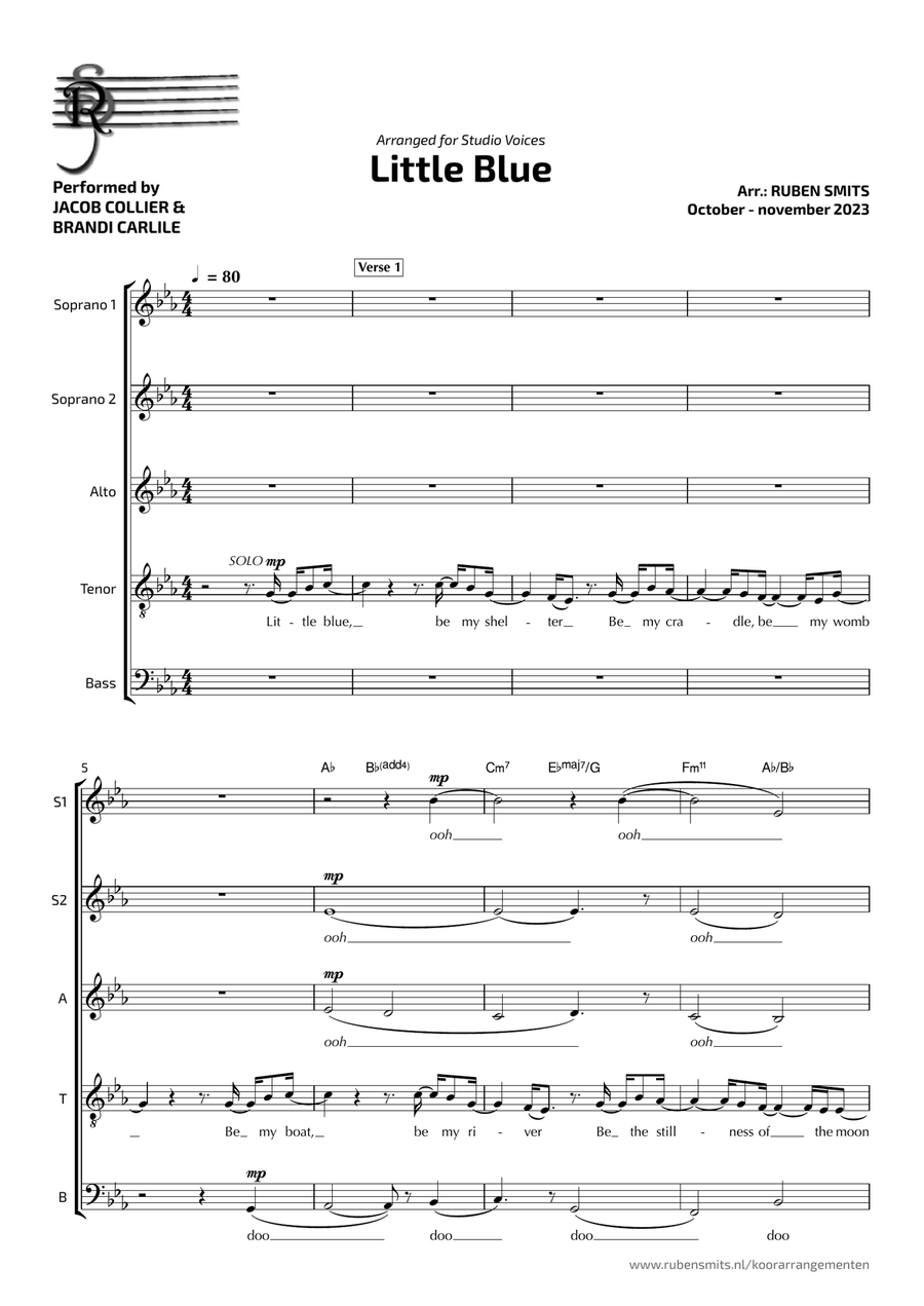 Little Blue 4-Part scores gallery preview page 1