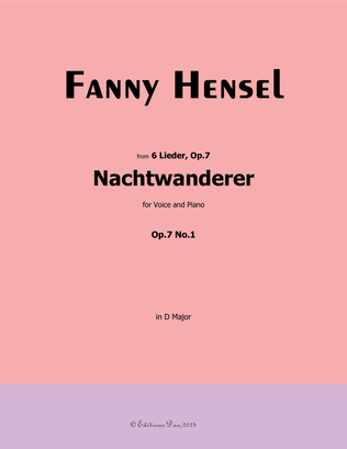 Nachtwanderer, by Fanny Hensel, in D Major