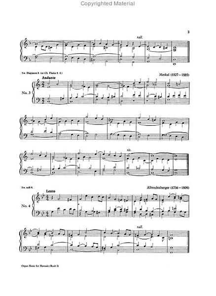 Organ Music for Manuals Book 1