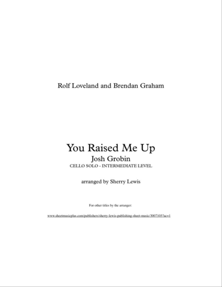 You Raise Me Up Cello Solo scores gallery preview page 2