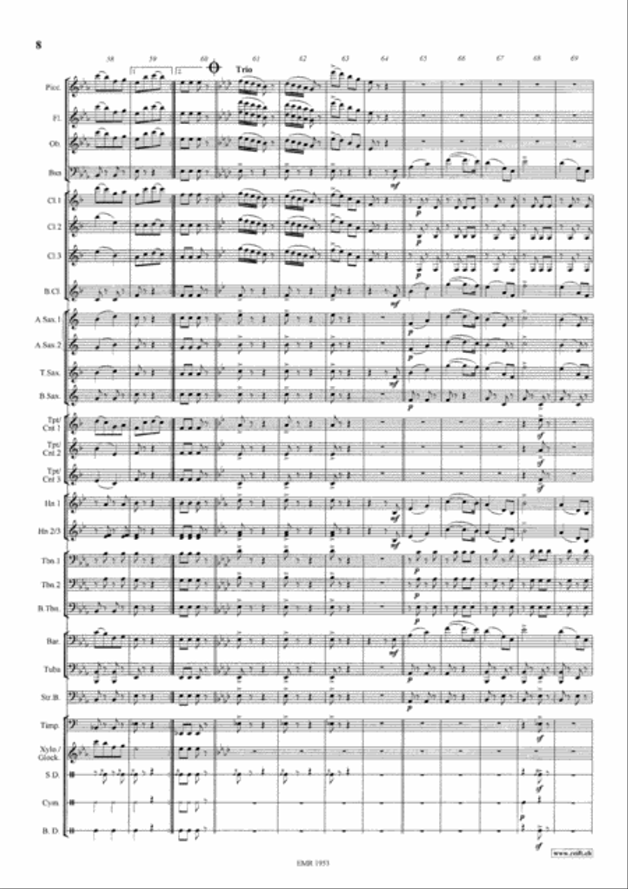 Thunder And Lightning Polka Concert Band scores gallery preview page 9