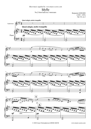 Book cover for Godard - Idylle - No.2 from Op. 116 Suite de 3 Morceaux - Euphonium