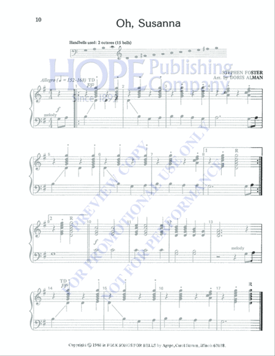 Folk Songs for Bells Folk Songs for Bells 2-Octaves scores gallery preview page 11