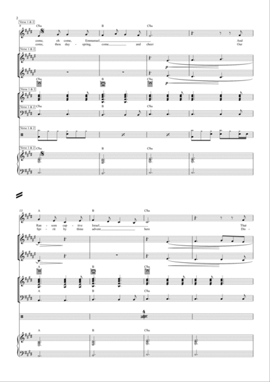 O Come, O Come, Emmanuel Small Ensemble scores gallery preview page 2