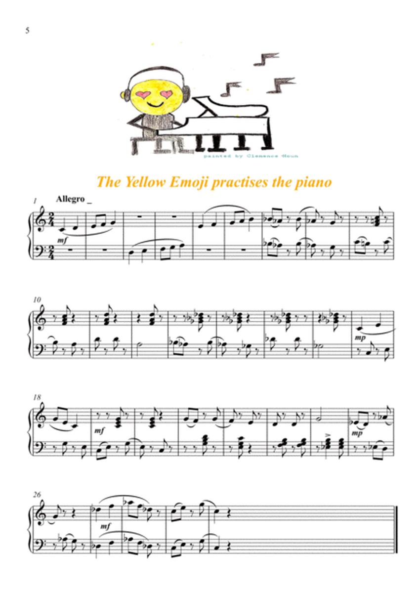 A wonderful day in the life of The Yellow Emoji - 10 pieces for children op. 21 - Sally Wave image number null