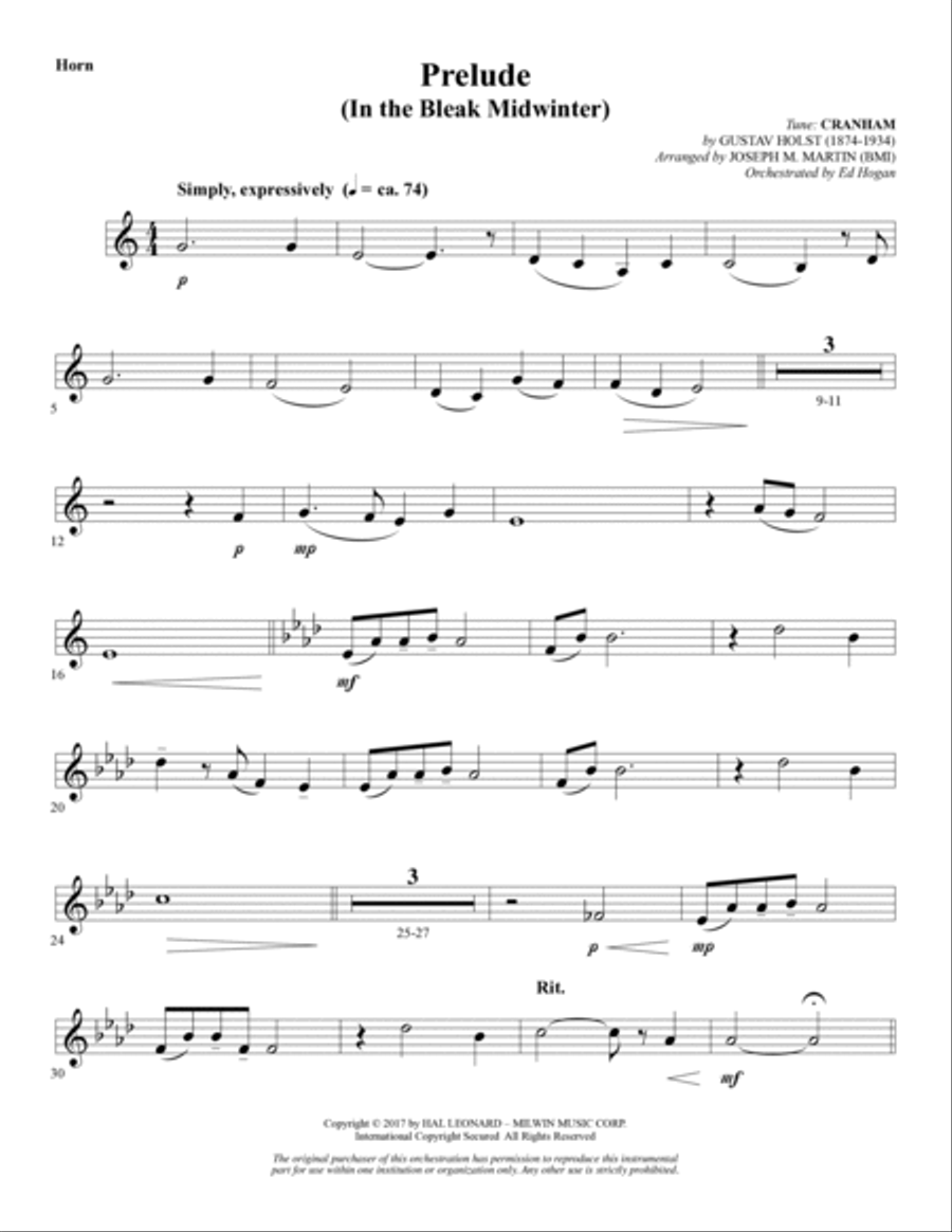The Longest Night - F Horn Choir scores gallery preview page 2