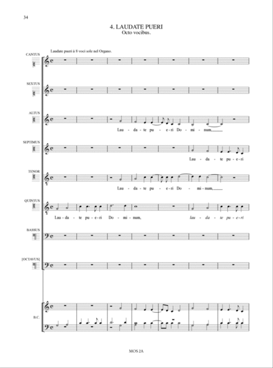 Vespro della Beata Vergine (Venezia 1610) Choir scores gallery preview page 5