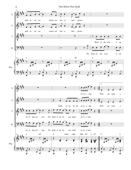 Nor Silver Nor Gold (with "Nothing But The Blood) (for SATB) image number null