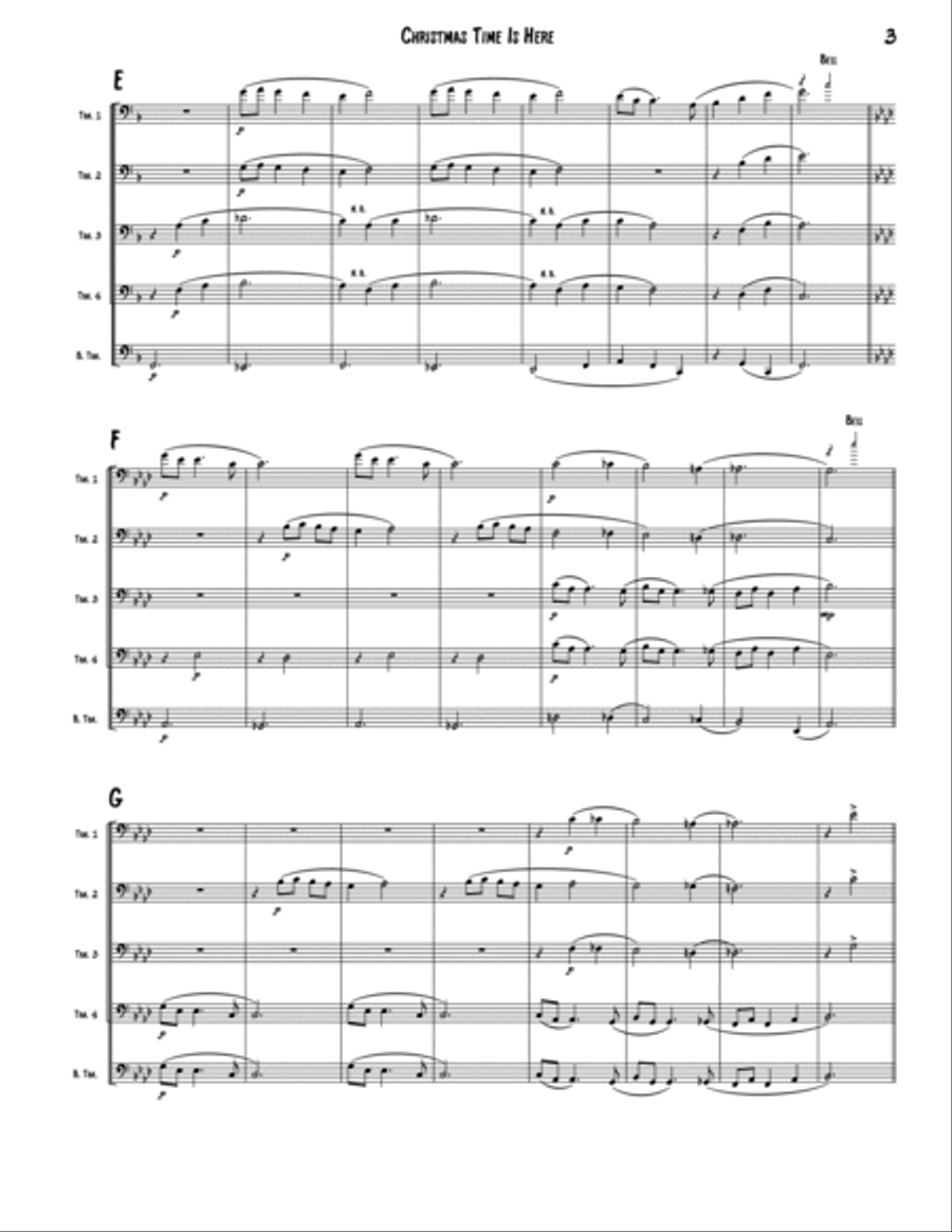 Christmas Time Is Here Trombone scores gallery preview page 3
