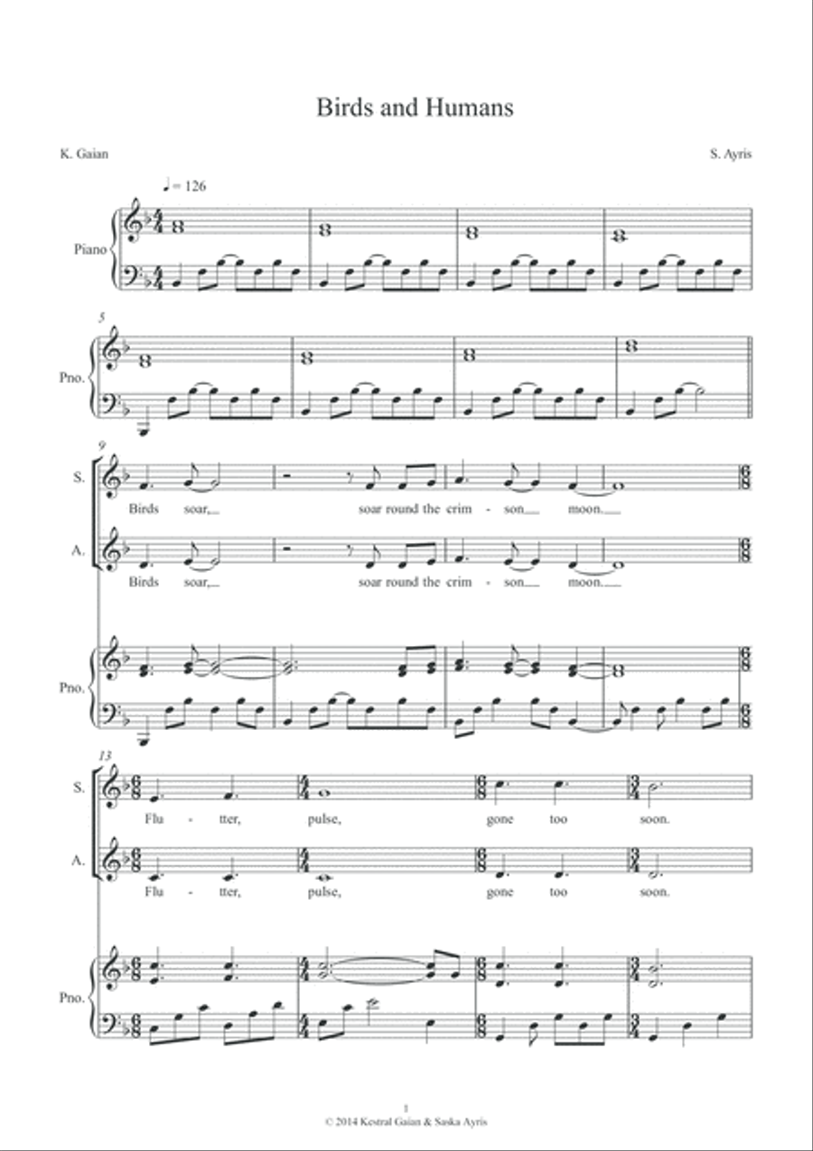 Birds and Humans SA scores gallery preview page 2