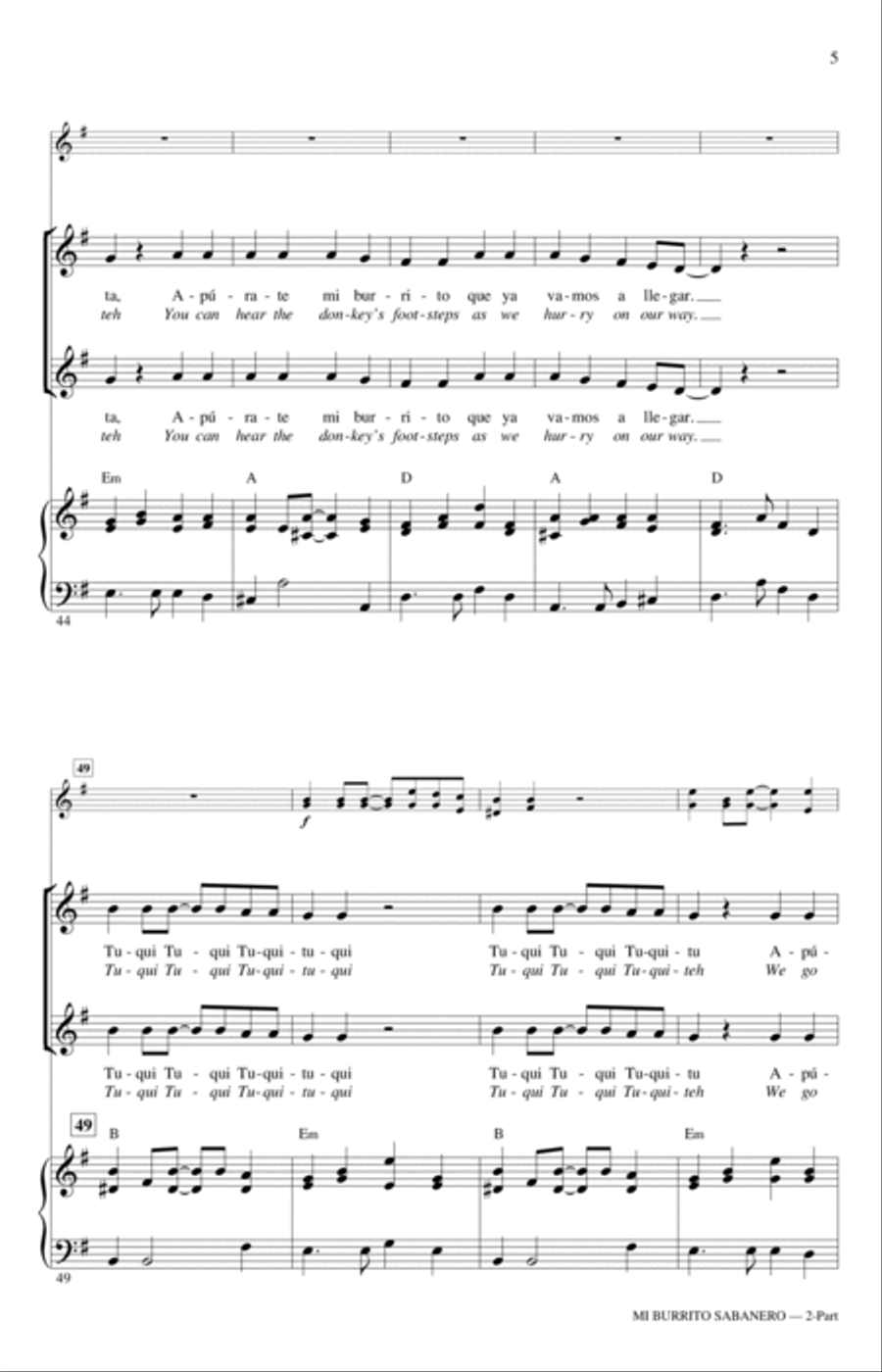 El Burrito Sabanero (Mi Burrito Sabanero) 2-Part scores gallery preview page 5