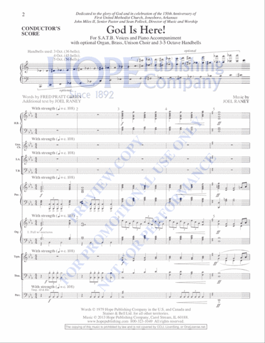 God Is Here! 4-Part scores gallery preview page 2