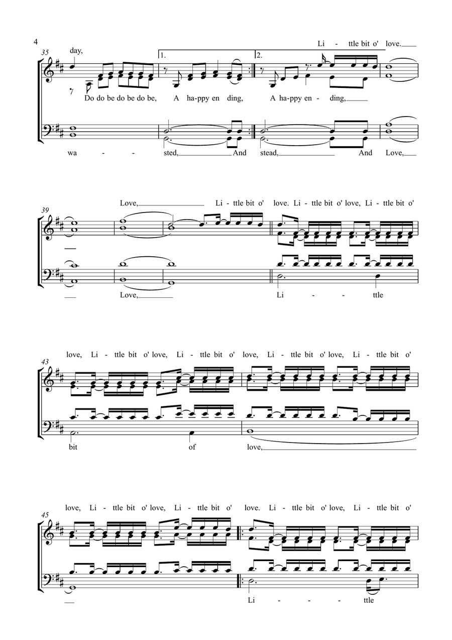 Happy Ending Happy Ending 4-Part scores gallery preview page 4