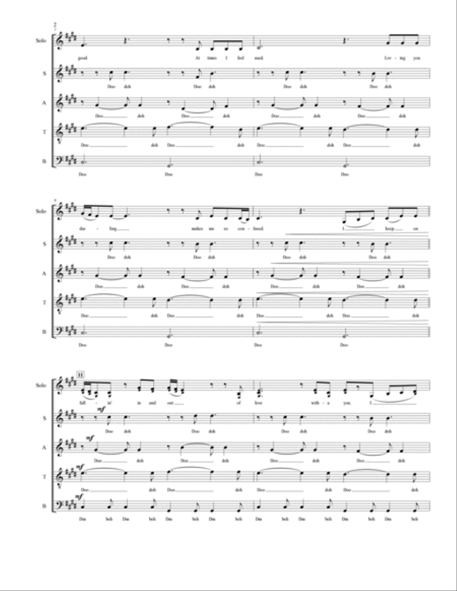 Fallin' Fallin' 4-Part scores gallery preview page 3