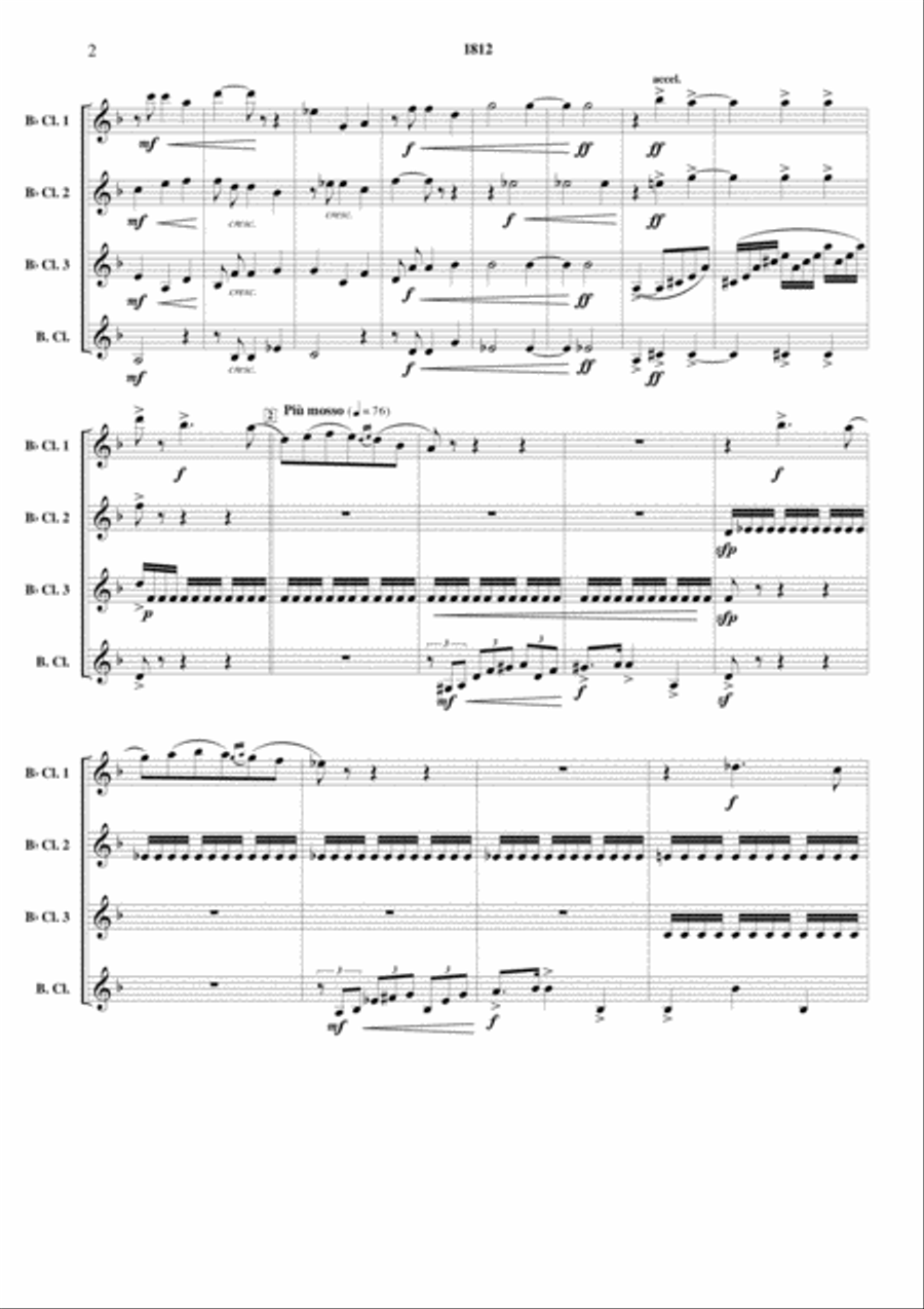 1812 Clarinet Quartet scores gallery preview page 3