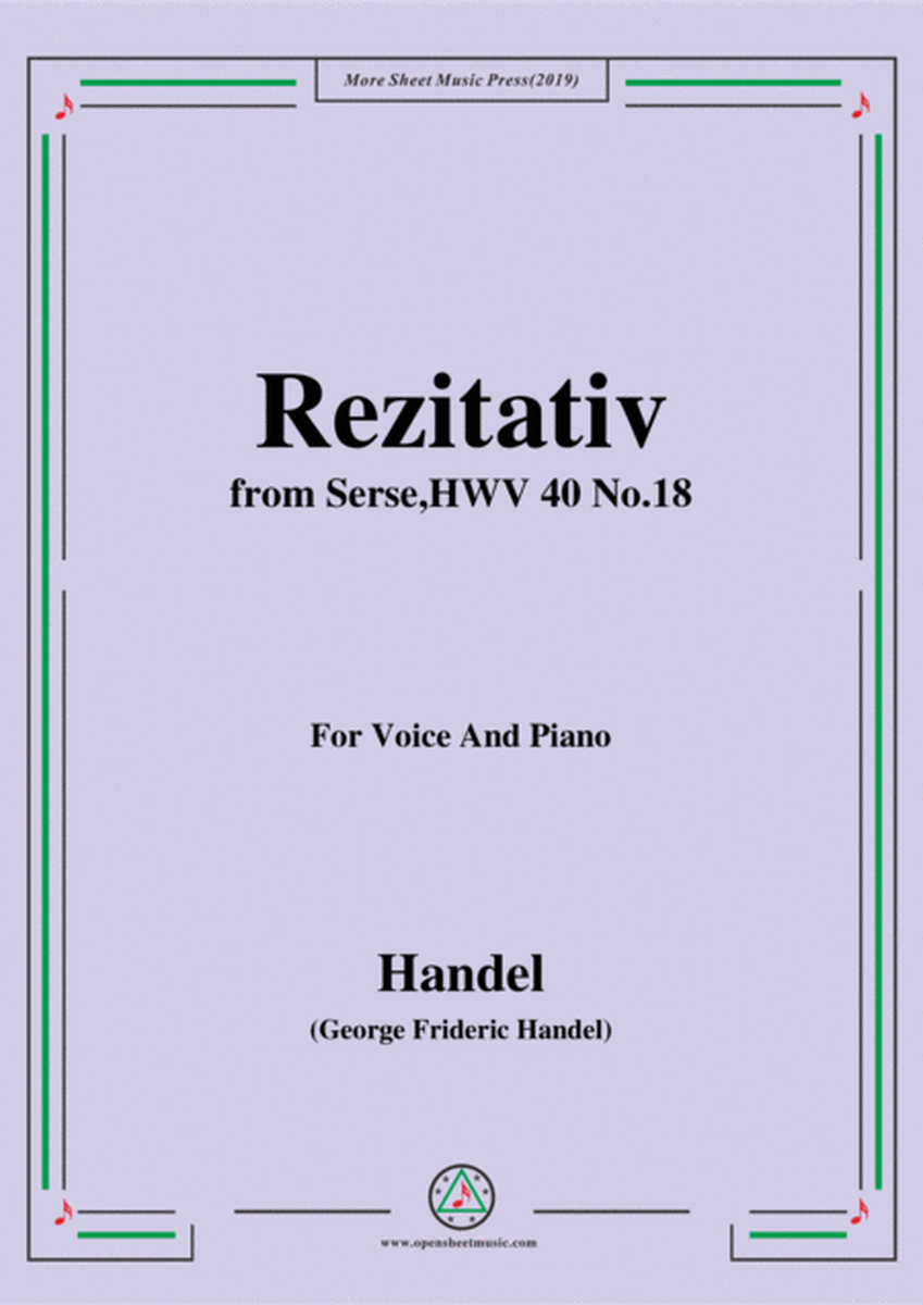 Handel-Rezitativ und Arie,from Serse HWV 40 No.18,for Voice&Piano image number null