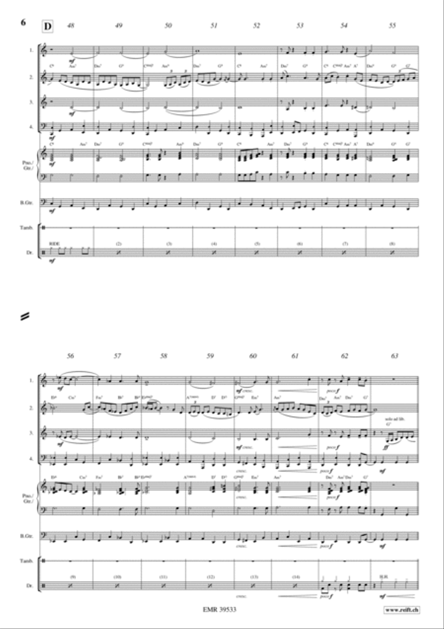 Long Ago And Far Away Woodwind Quartet scores gallery preview page 5
