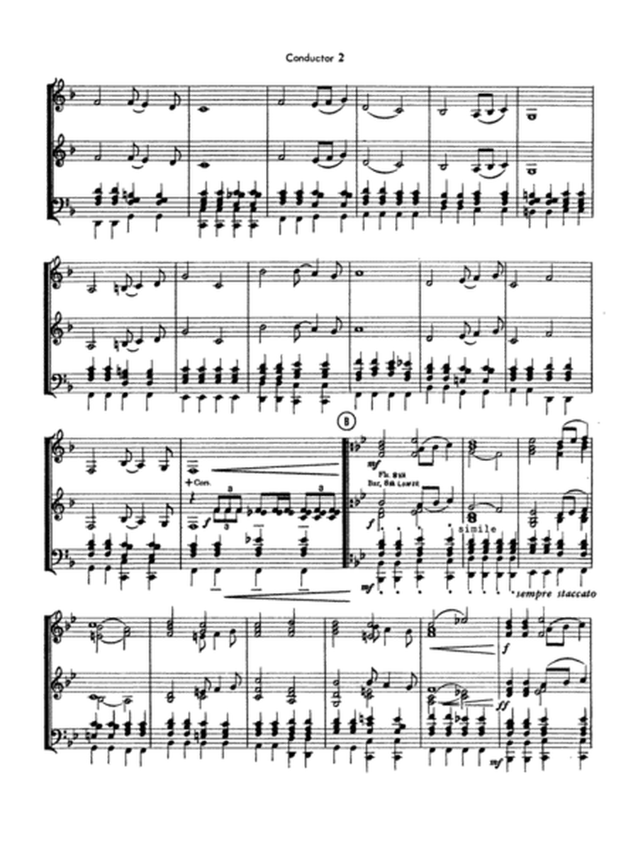 Fanfare, Processional and Recessional: Score