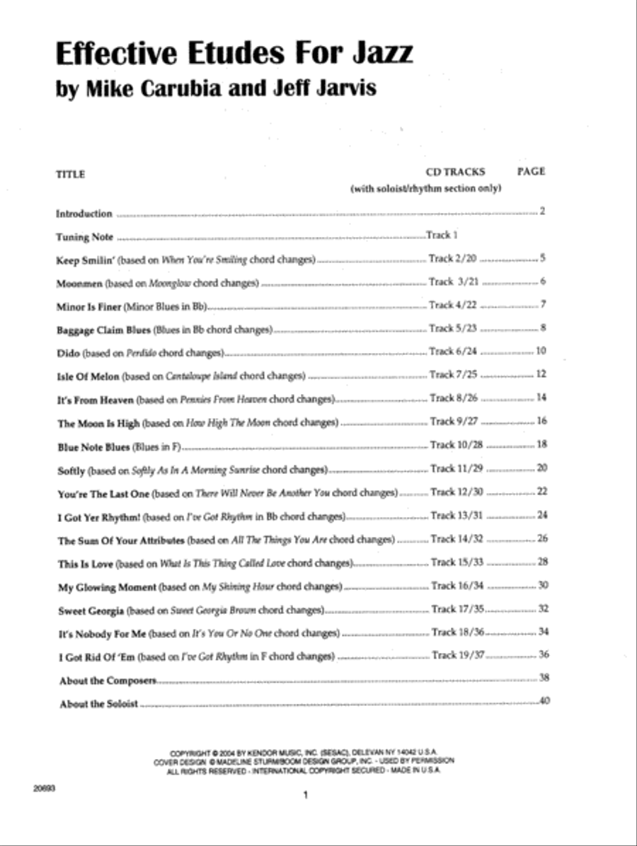 Effective Etudes For Jazz - Bb Tenor Saxophone - Book with MP3 Downloads Jazz Ensemble scores gallery preview page 2