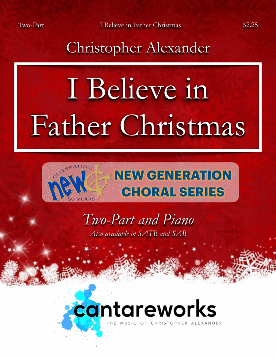 I Believe in Father Christmas (Two-Part) 2-Part scores gallery preview page 1