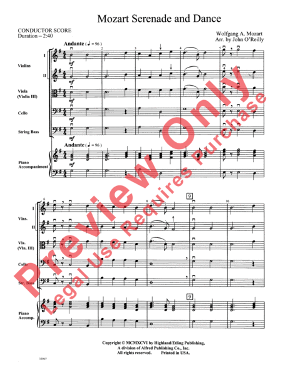 Mozart Classics String Orchestra scores gallery preview page 18