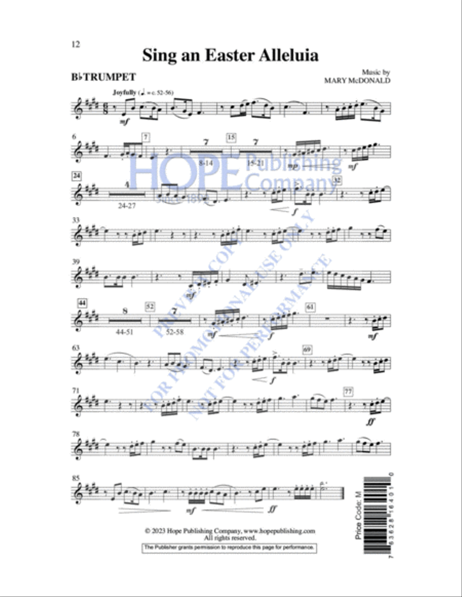Sing an Easter Alleluia 4-Part scores gallery preview page 13