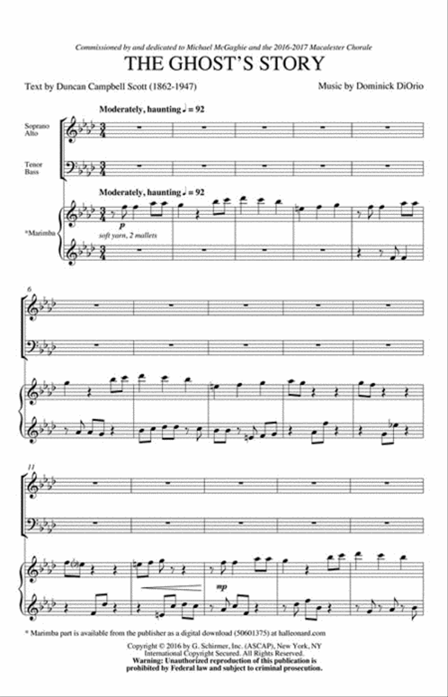 The Ghost's Story 4-Part scores gallery preview page 2