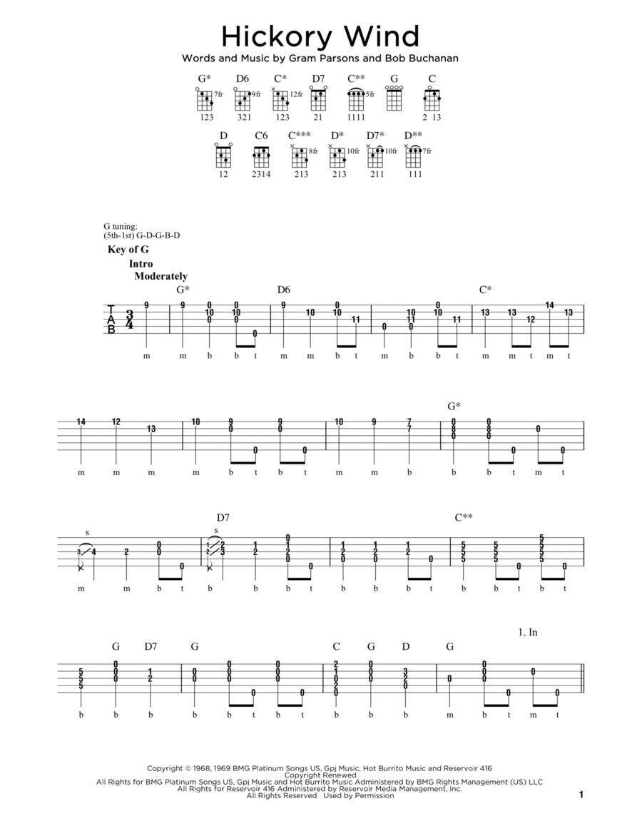 Hickory Wind Banjo scores gallery preview page 1