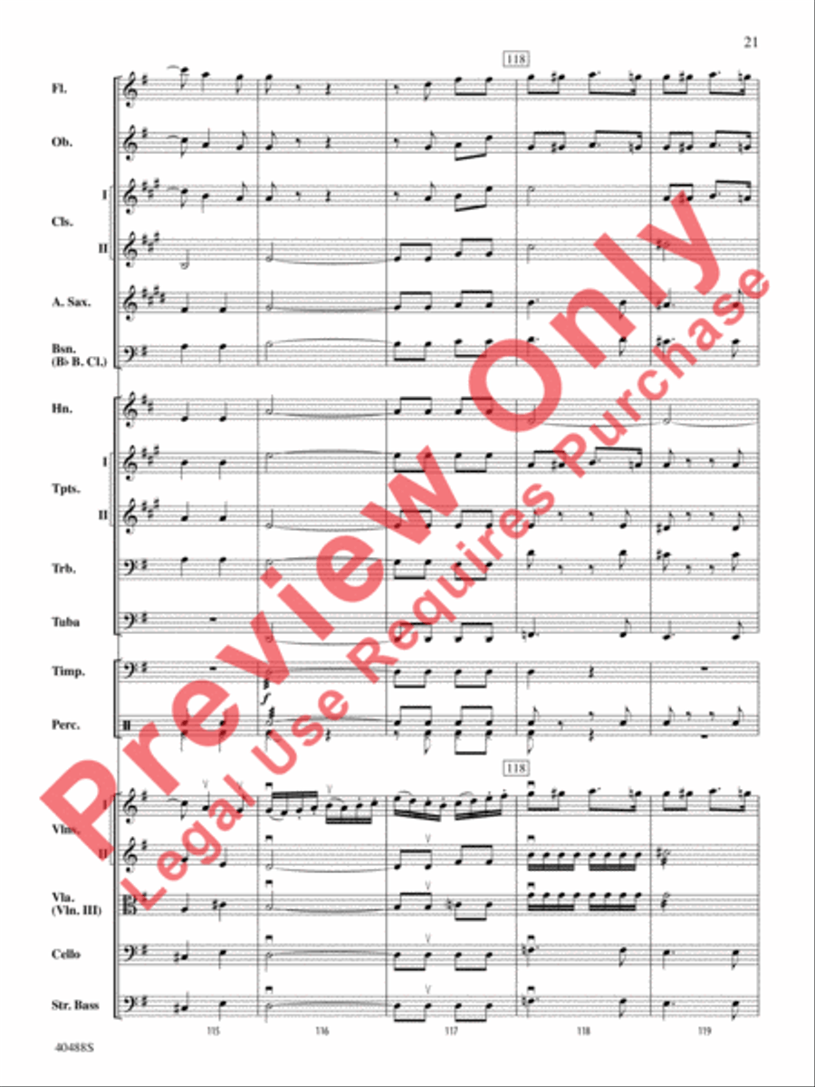 Overture to Die Fledermaus Full Orchestra scores gallery preview page 22