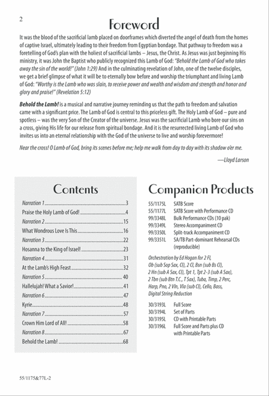 Behold the Lamb! 4-Part scores gallery preview page 3