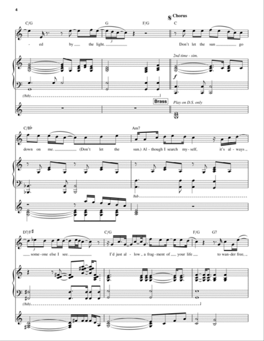 Don't Let The Sun Go Down On Me Guitar scores gallery preview page 4