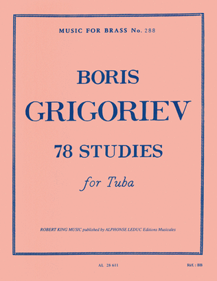 Book cover for 78 Studies for Tuba