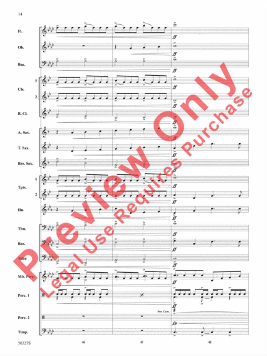 Reflections and Furies Concert Band scores gallery preview page 15