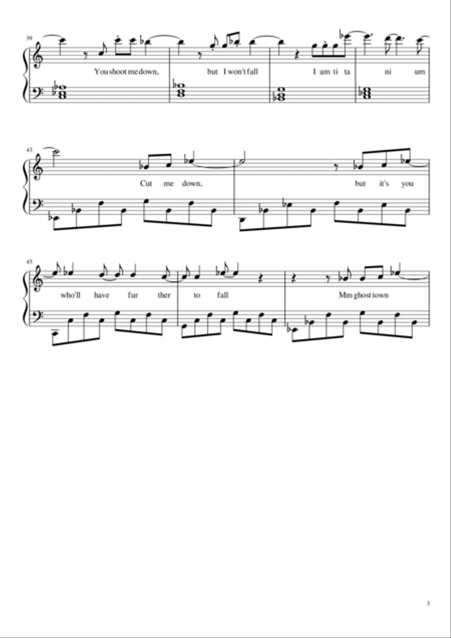 Titanium Piano Solo scores gallery preview page 3