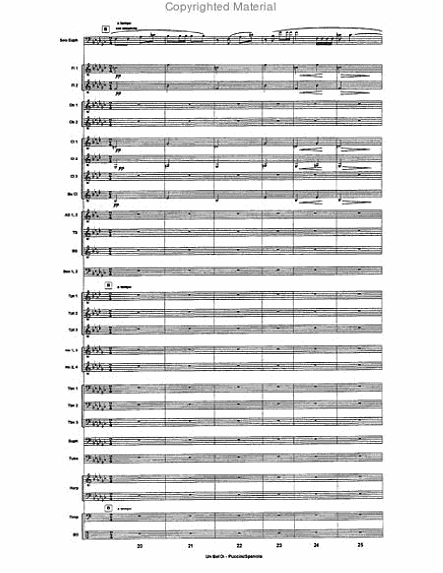 Un Bel Di Euphonium scores gallery preview page 4