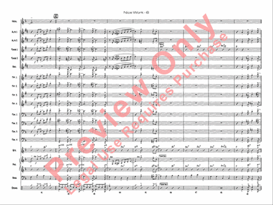 Nice Work If You Can Get It Jazz Ensemble scores gallery preview page 9