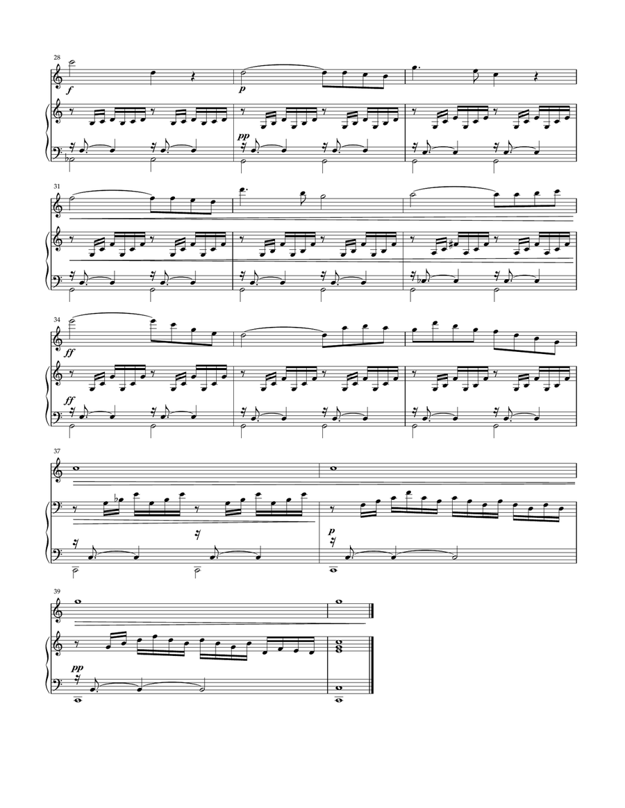 Ave Maria (Bach / Gounod) for violin and piano Violin Solo scores gallery preview page 3