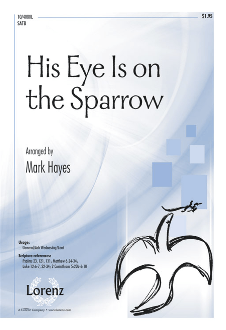 His Eye Is on the Sparrow 4-Part scores gallery preview page 1
