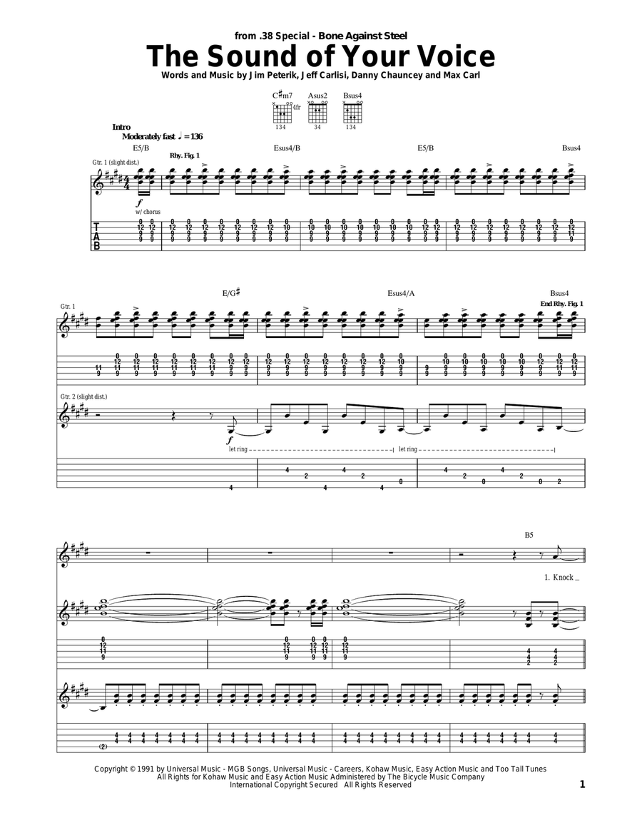 The Sound Of Your Voice Acoustic Guitar scores gallery preview page 1