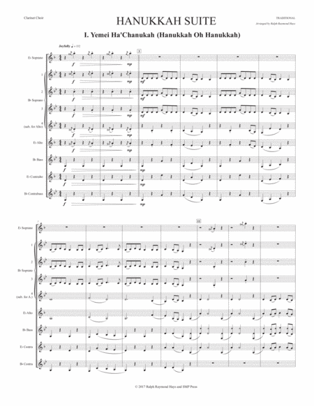 Hanukkah Suite (for clarinet choir) image number null