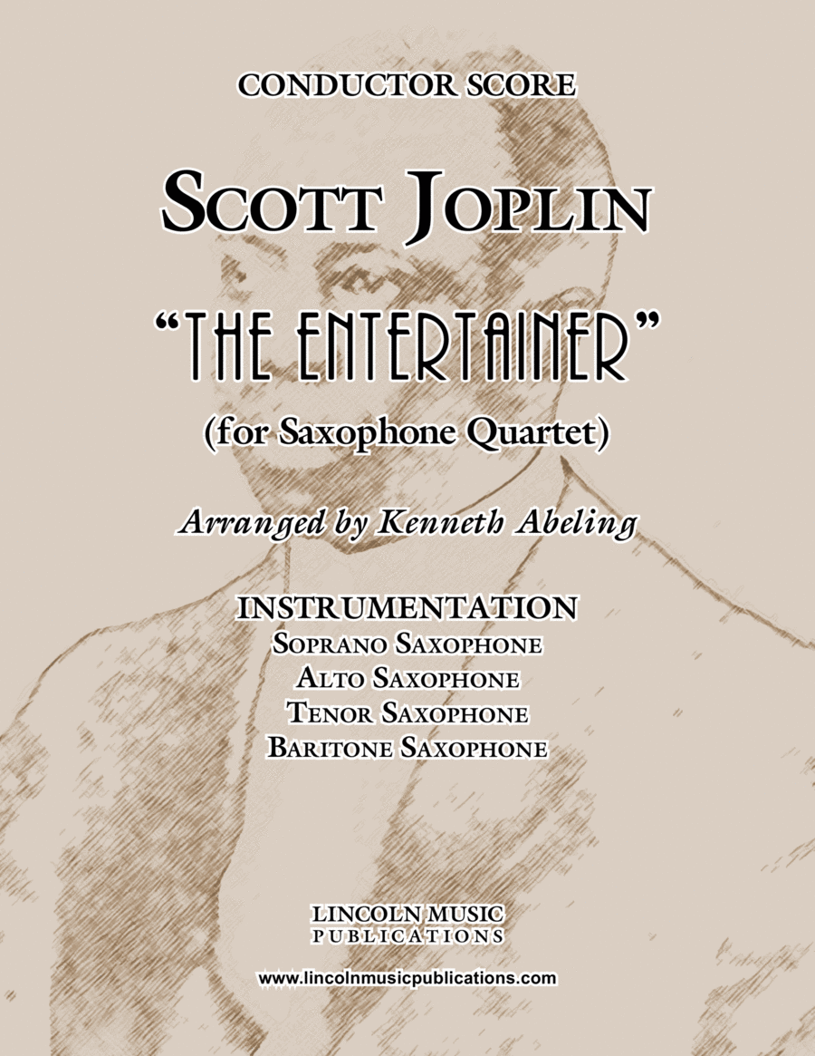 Joplin - “The Entertainer” (for Saxophone Quartet SATB) Saxophone Quartet scores gallery preview page 1