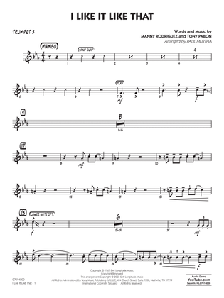 I Like It Like That (arr. Paul Murtha) - Trumpet 3