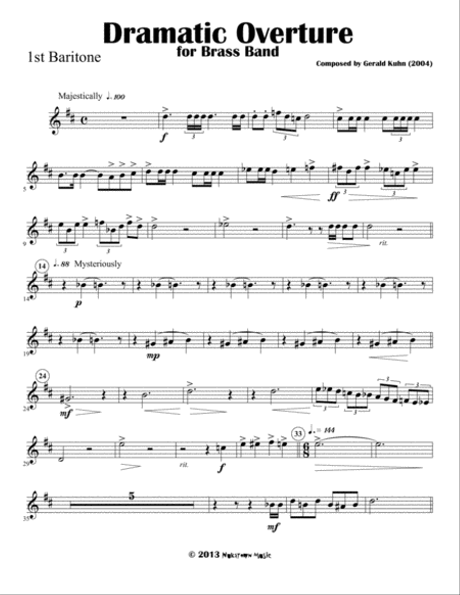 Dramatic Overture Brass Ensemble scores gallery preview page 1